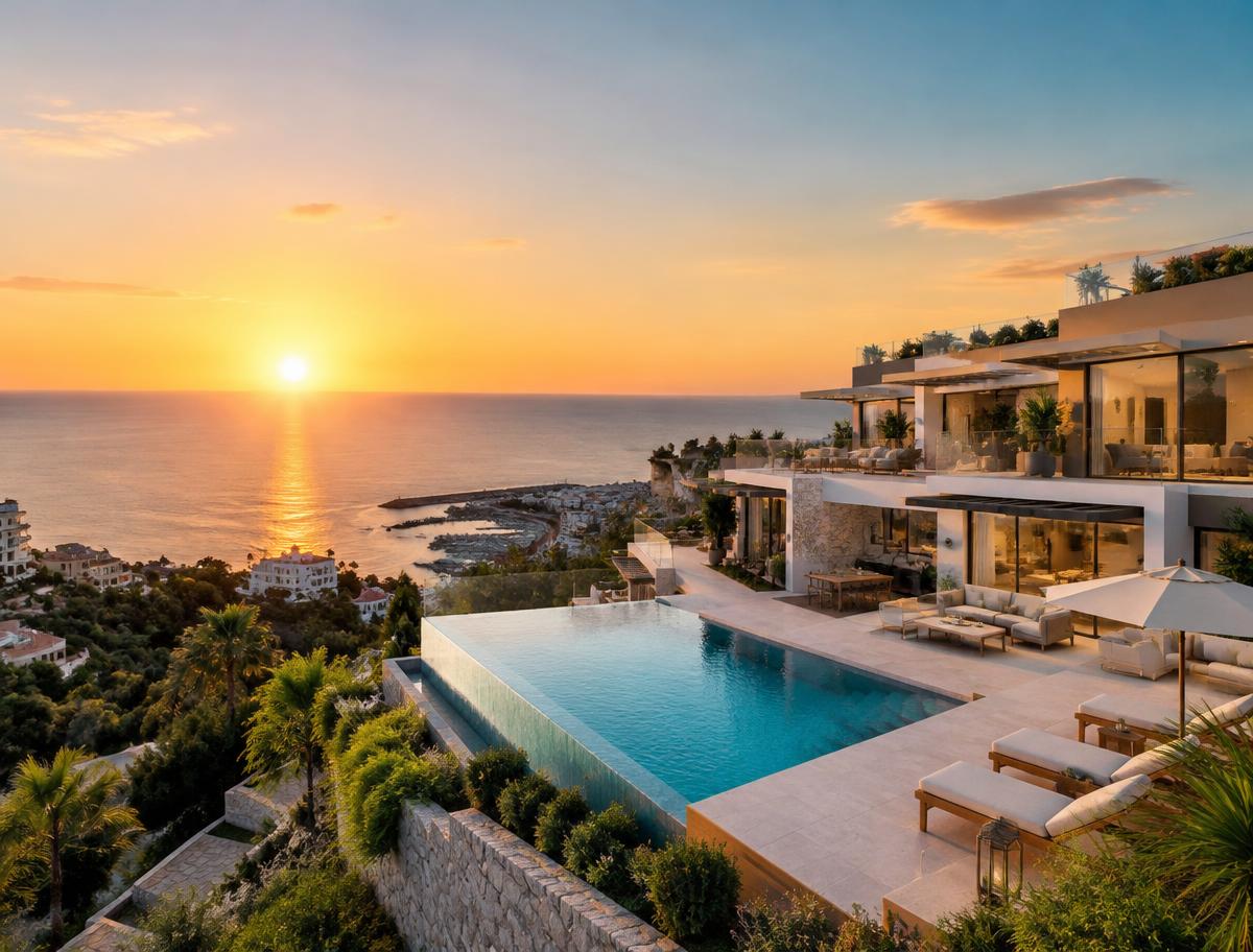 Moderne Wohnanlage mit Infinity-Pool und Meerblick in Benalmádena