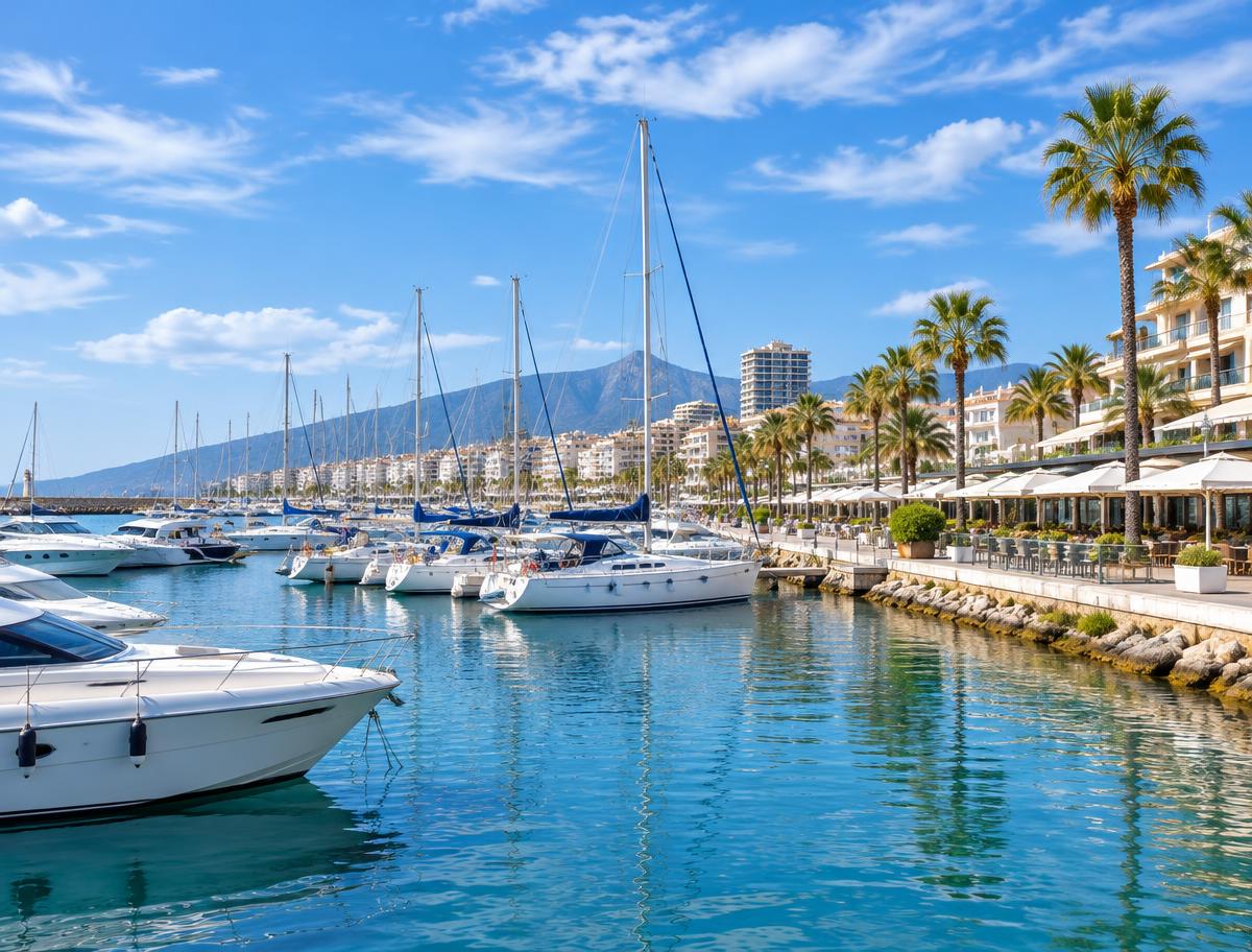 Yachthafen Puerto Deportivo von Fuengirola mit Segelbooten