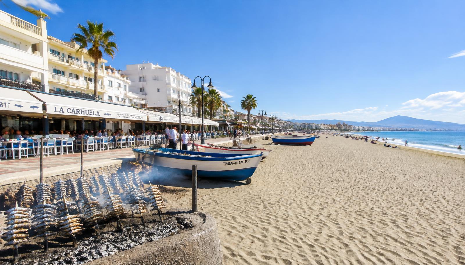 Strand La Carihuela in Torremolinos