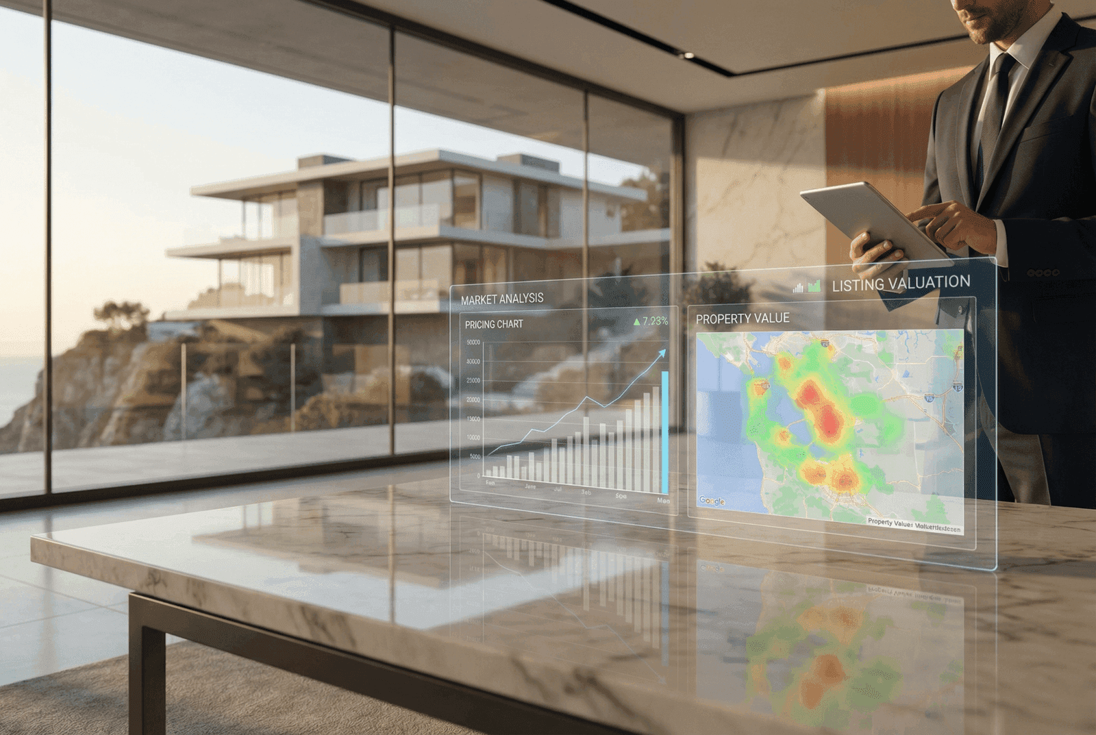 Immobilienbewertung mit Market Analysis und Property Value Daten