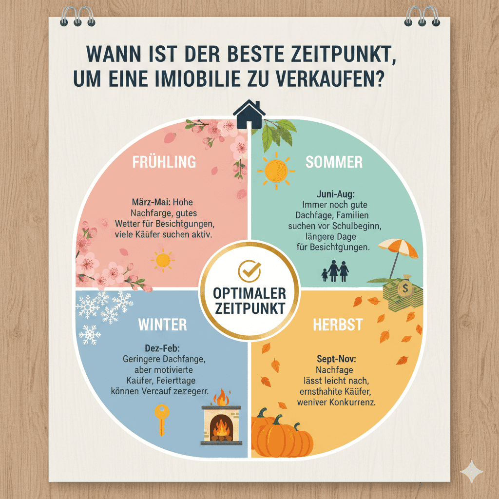 Bester Zeitpunkt zum Immobilienverkauf – Jahreszeiten und Marktfaktoren